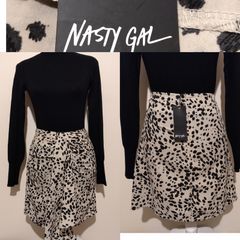 NASTY GAL Animal Print Skirt, new with tags,