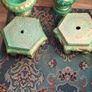 2 Garden Concrete Urns with Removable Bases not too big but beautiful for outside, has draining holes also Image 4