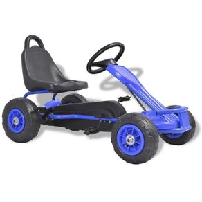 Pedal Go-Kart with Pneumatic Tyres Blue