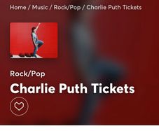 Charlie Puth Ticket