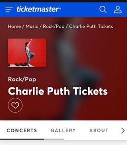 Charlie Puth Ticket