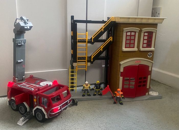 fire station and fire truck