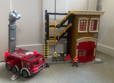 fire station and fire truck