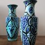 Vintage handpainted pair of vases Image 2