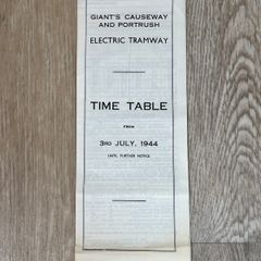 Giants Causeway and Portrush Electric Tramway Timetable 1944