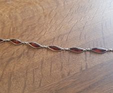 Amber and Silver Bracelet