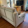 New 2-seater electric reclining sofa in beech wood and woven cotton Image 6