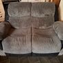 Two seater grey/black couch Image 5