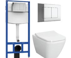 Brand new - wall hung toilet and slimline concealed cistern frame
