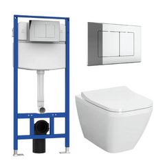 Brand new - wall hung toilet and slimline concealed cistern frame