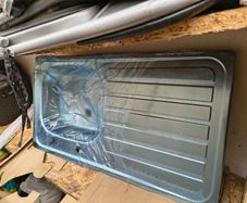 brand-new stainless steel kitchen sink unit