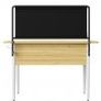 ALPHASON Home Office Desk Oak and White Freemont Image 4