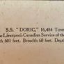 SS Doric post card white star line Image 4