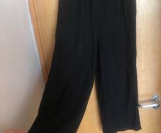 H&M linen blend wide- leg trousers size M
