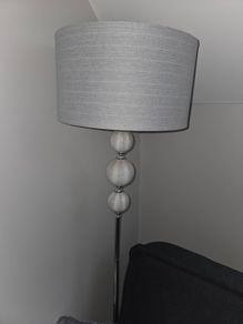 Grey floor lamp