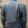 Leather Biker Jacket: Size Medium. Image 5