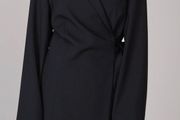 COS wrap wool textured blazer