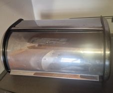 Chrome bread bin