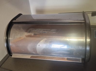 Chrome bread bin