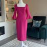 Brand-new Fuchsia Pink Pencil Dress with Bell sleeves from The Pretty Dress Company Image 4