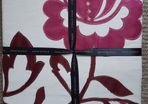 Single Embroidered Duvet Cover - Ivory & Fuchsia.