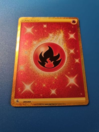 Fire Energy Gold Holo Rare Pokemon Card from Fusion Strike
