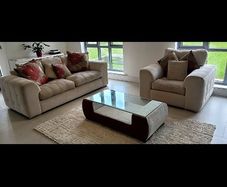 Sofa, chair and coffee table