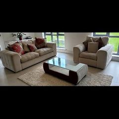 Sofa, chair and coffee table