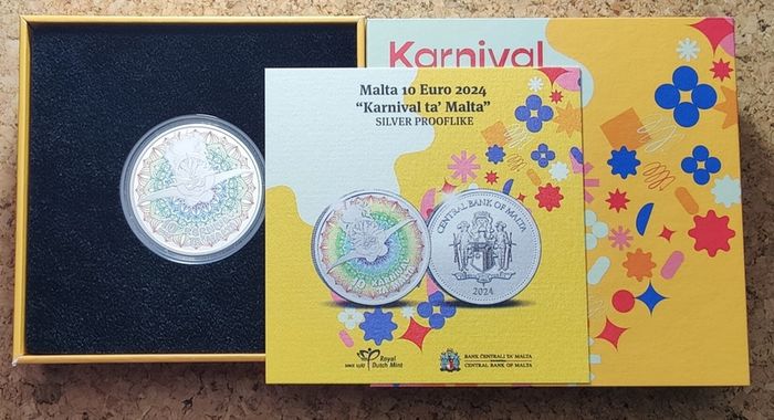 Malta 10 Euro Silver (.925) Proof Coin 2024 - Malta Carnival
