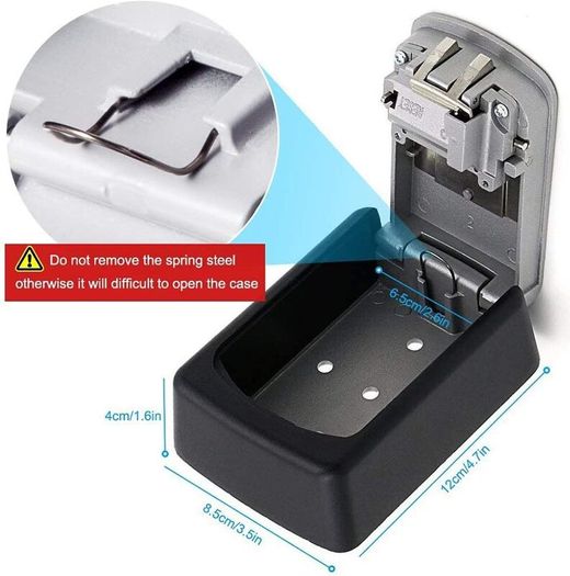 Key Safe Wall Mounted - Key Lock Box - Keysafe Outside Police Approved-IMURZ Lockbox-Outdoor Key Safe- Key Box Outdoor Indoor to Share