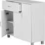 Sideboard White With 3 Doors 1 Drawer Cabinet Image 2