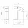 Waterfall Bathroom Basin Tap | Matt Black Image 6