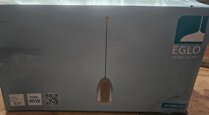 Pair of EGLO Alobrase Glass Pendant Lights Model 98648