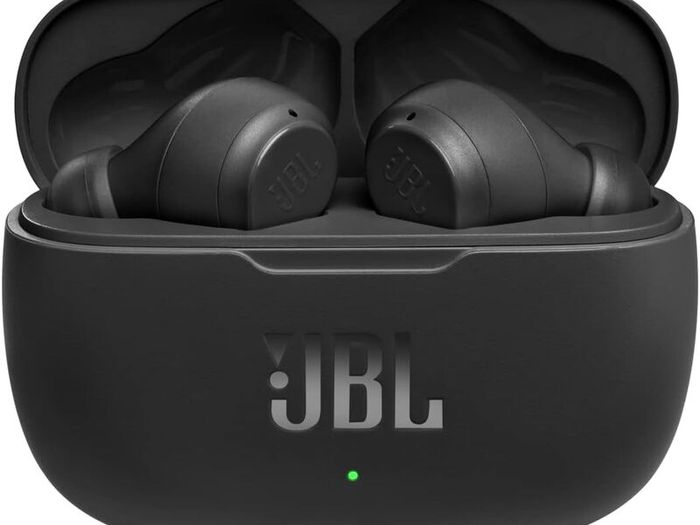 JBL Wave 200TWS Wireless in-Ear Headphones-Bluetooth Headphones with Deep Bass Sound and IPX2 Water Resistance, Complete with Charging case (New)