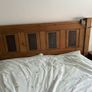 Solid wood king bed frame Image 3