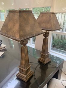 Heavy tall lamps x 2