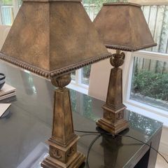 Heavy tall lamps x 2