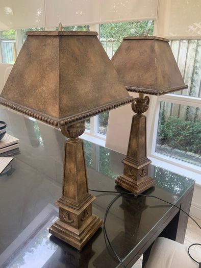 Heavy tall lamps x 2