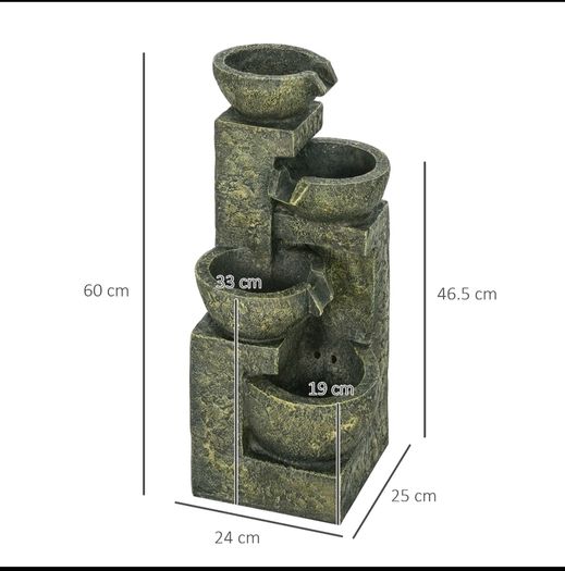 Garden waterfall fountain