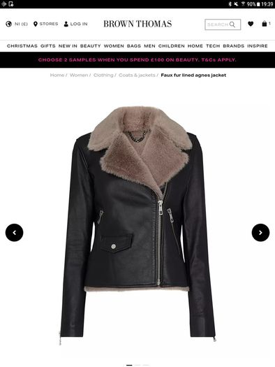 Whistles - Leather Biker Aviator Jacket - Black - UK 8 - BNWT RRP 479