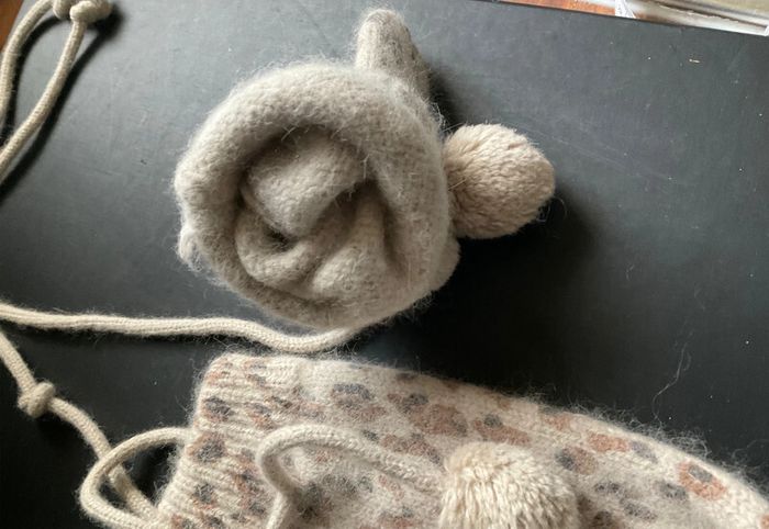 river island animal print mittens