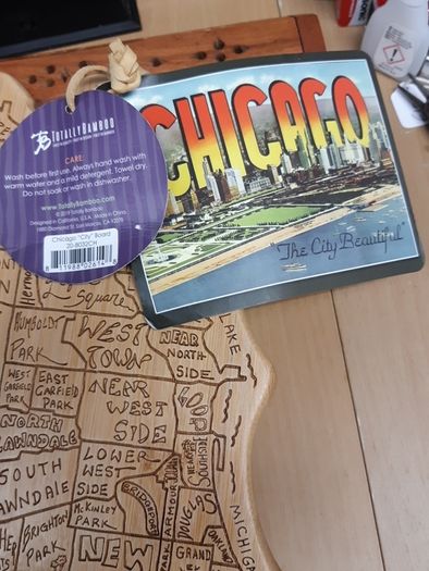 Chicago wooden map.