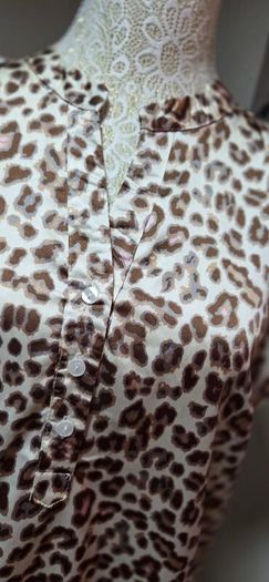 Millennium Leopard Print Satin Blouse Size M