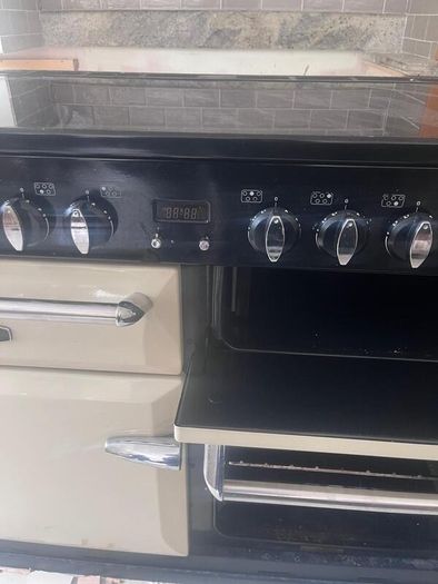 AGA Masterchef electric range cooker in cream with induction cooktop