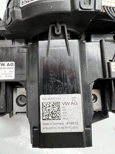 2015 Volkswagen Golf Wiper Indicator Stalk 5q0953569a Squib A2l5b4s