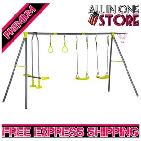 5 IN 1 Kids Garden Swing Set for Backyard, Outdoor Play Equipment, w/ Adjustable Swing Seat (FREE SHIPPING)
