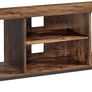 TV Cabinet, TV Stand, TV Shelf, Lowboard with Open Compartments, for Living Room, Entertainment Room, for TVs up to 55 inches, Industrial Design, Vintage Brown/Black Image 5