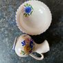 Small Handmade Hand Painted Pottery Bowl & Jug Image 4