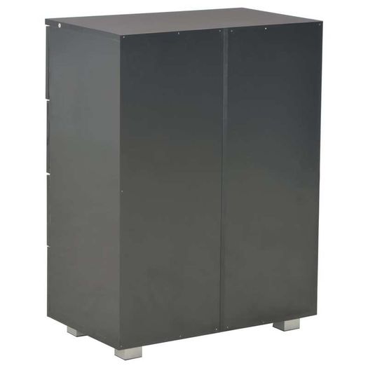 Sideboard High Gloss Black 60x35x76 cm Chipboard