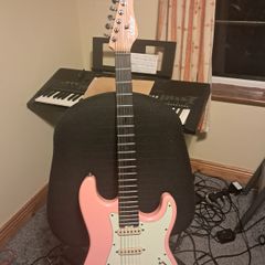 schecter nick johnston sss atomic pink